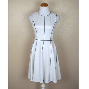 Calvin Klein Scuba Fit and Flare Color Block Dress